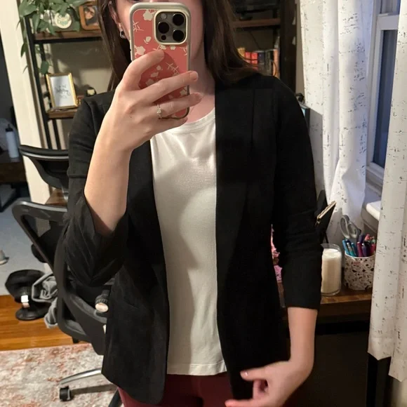 NWT SKIES ARE BLUE Faux Suede Blazer - Picture 3 of 14